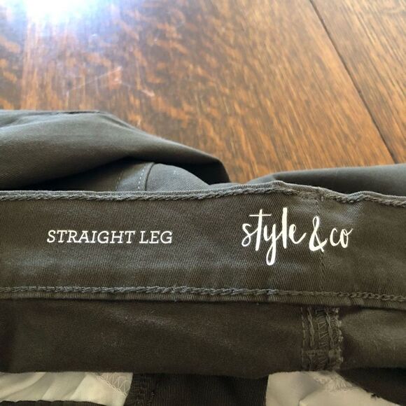 Style & Co. Deep Moss Straight Leg Pants - Picture 5 of 13